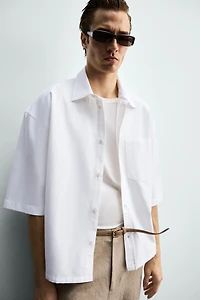 CHEMISE COUPE BOXY À POCHE