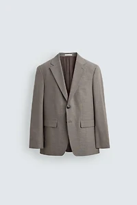 REGULAR FIT TEXTURED SUIT JACKET