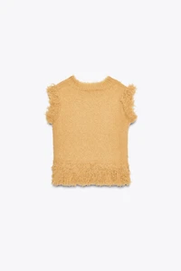 TOP EN MAILLE EFFET FOURRURE