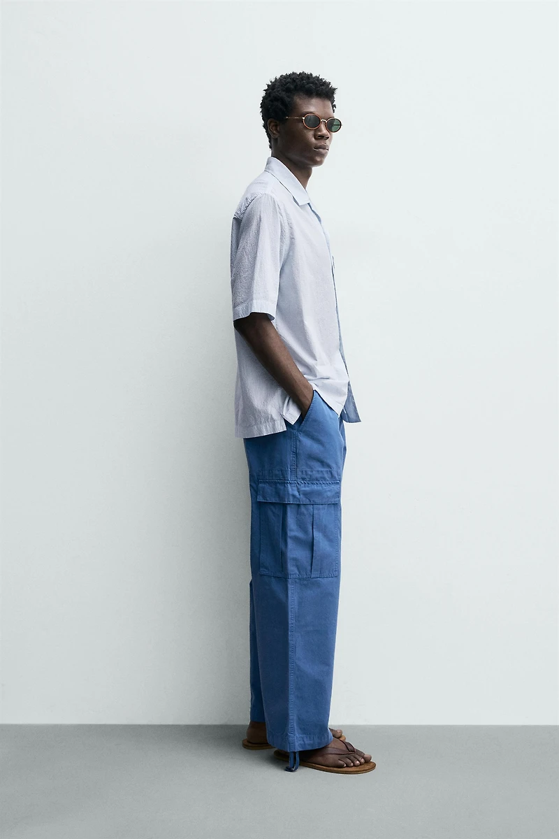CHEMISE À CARREAUX TEXTURÉE
