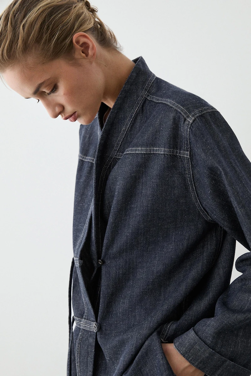 Total look denim overshirt