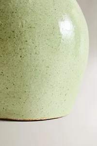 ENAMELLED TERRACOTTA VASE