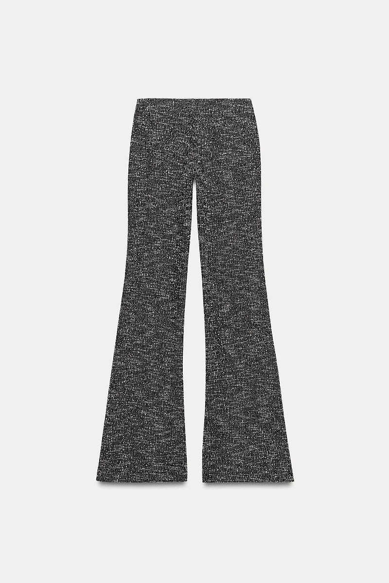 TEXTURED FLARE PANTS