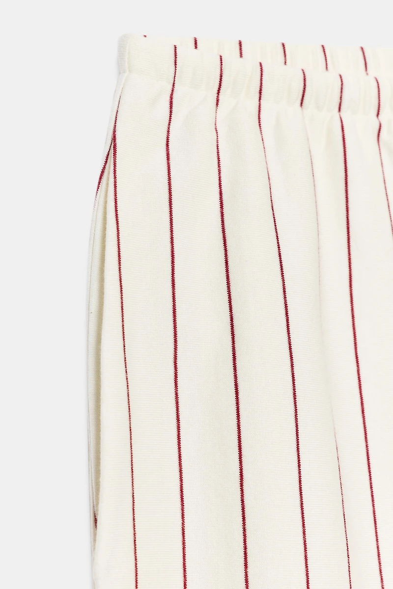 STRIPED WIDE LEG PANTS