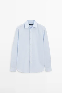 Regular fit linen blend shirt