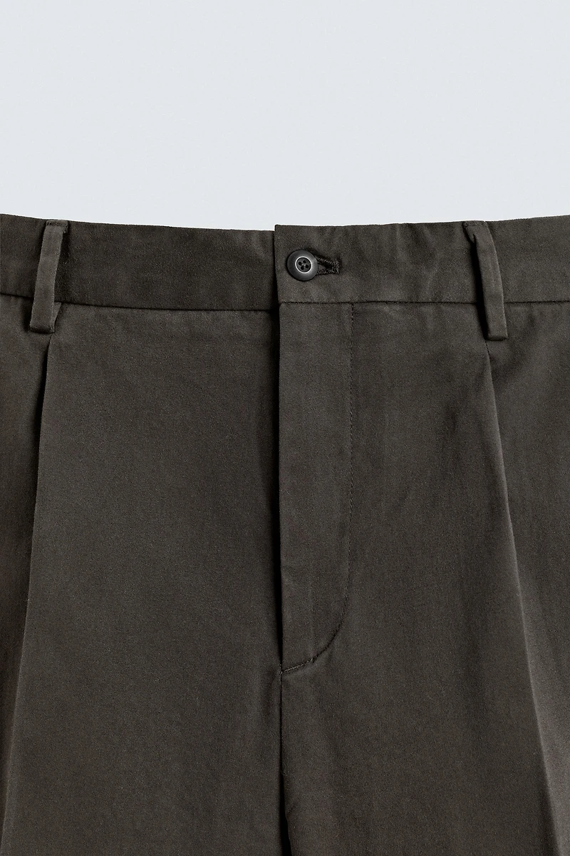 WASHED EFFECT SUIT PANTS
