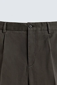 WASHED EFFECT SUIT PANTS