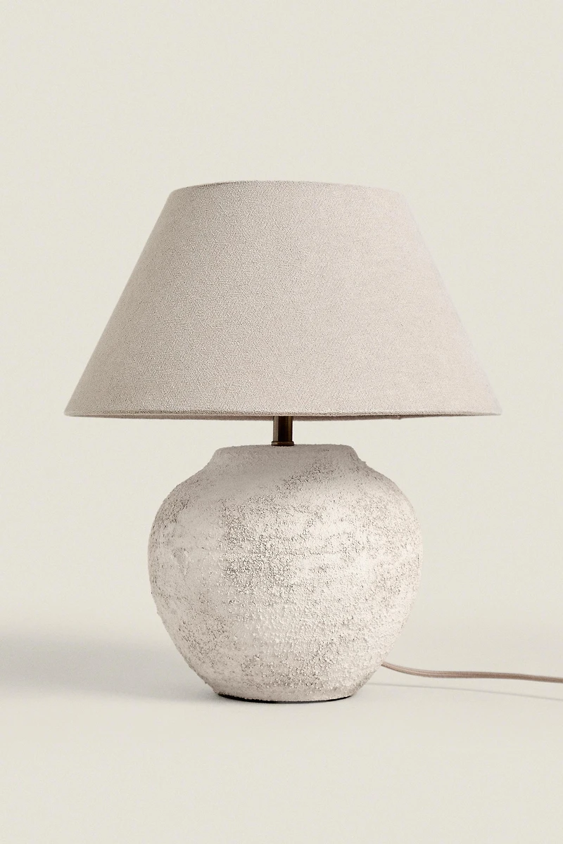 AGED CERAMIC TABLE LAMP