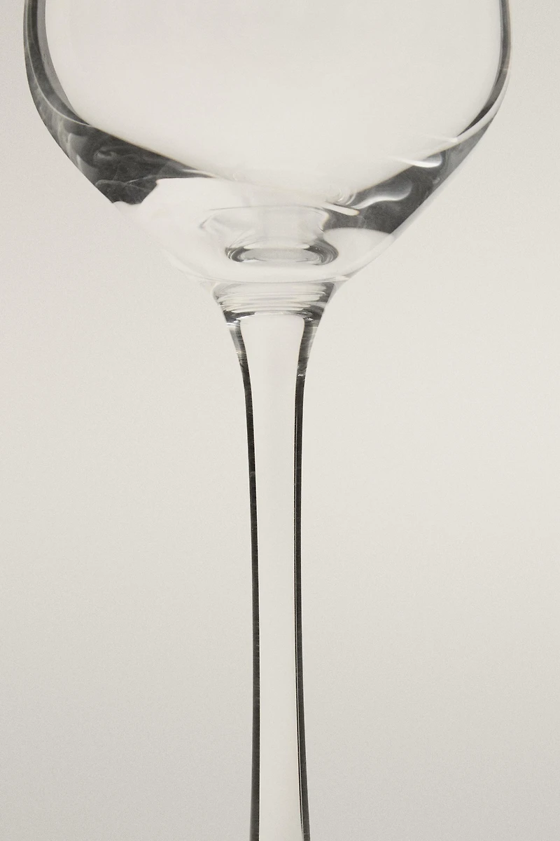 PLAIN BOHEMIAN CRYSTAL FLUTE GLASS