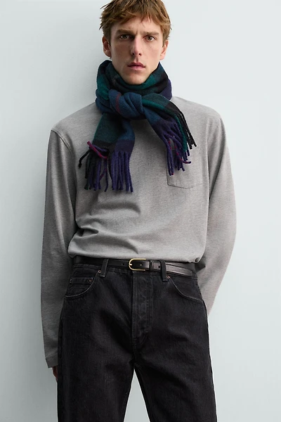 TOPSTITCHED LEATHER BELT AARON LEVINE X ZARA