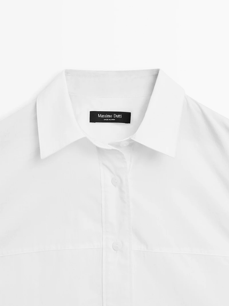Chemisier 100 % coton couture apparente