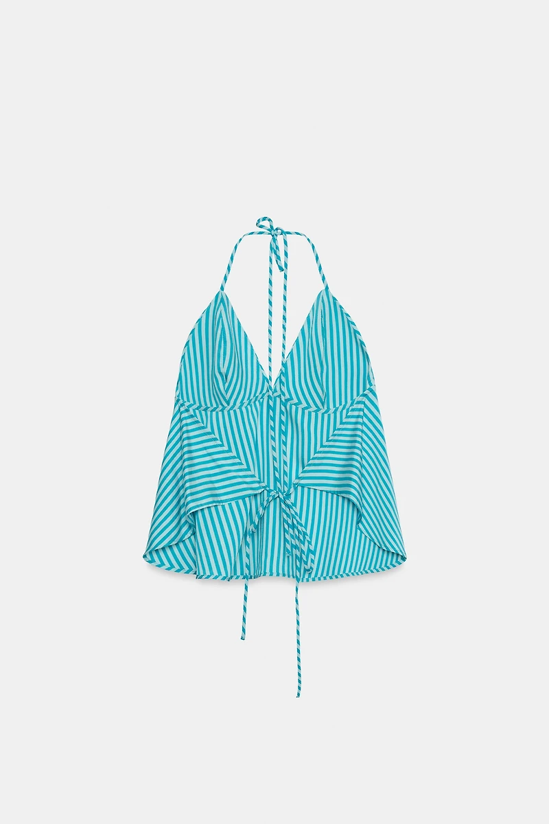 STRIPED OPEN BACK TOP