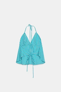 STRIPED OPEN BACK TOP