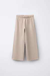 WASHED EFFECT WIDE LEG PANTS