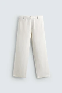 PANTALON COUPE DÉCONTRACTÉE EN VISCOSE ET CHANVRE