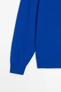 100% cashmere high neck knit sweater