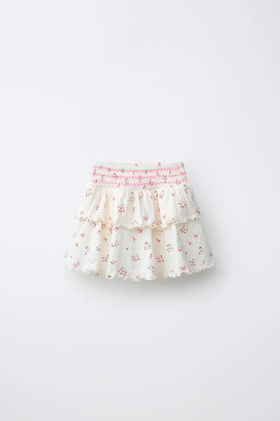FLORAL TEXTURED SKORT