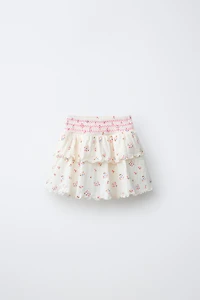 FLORAL TEXTURED SKORT