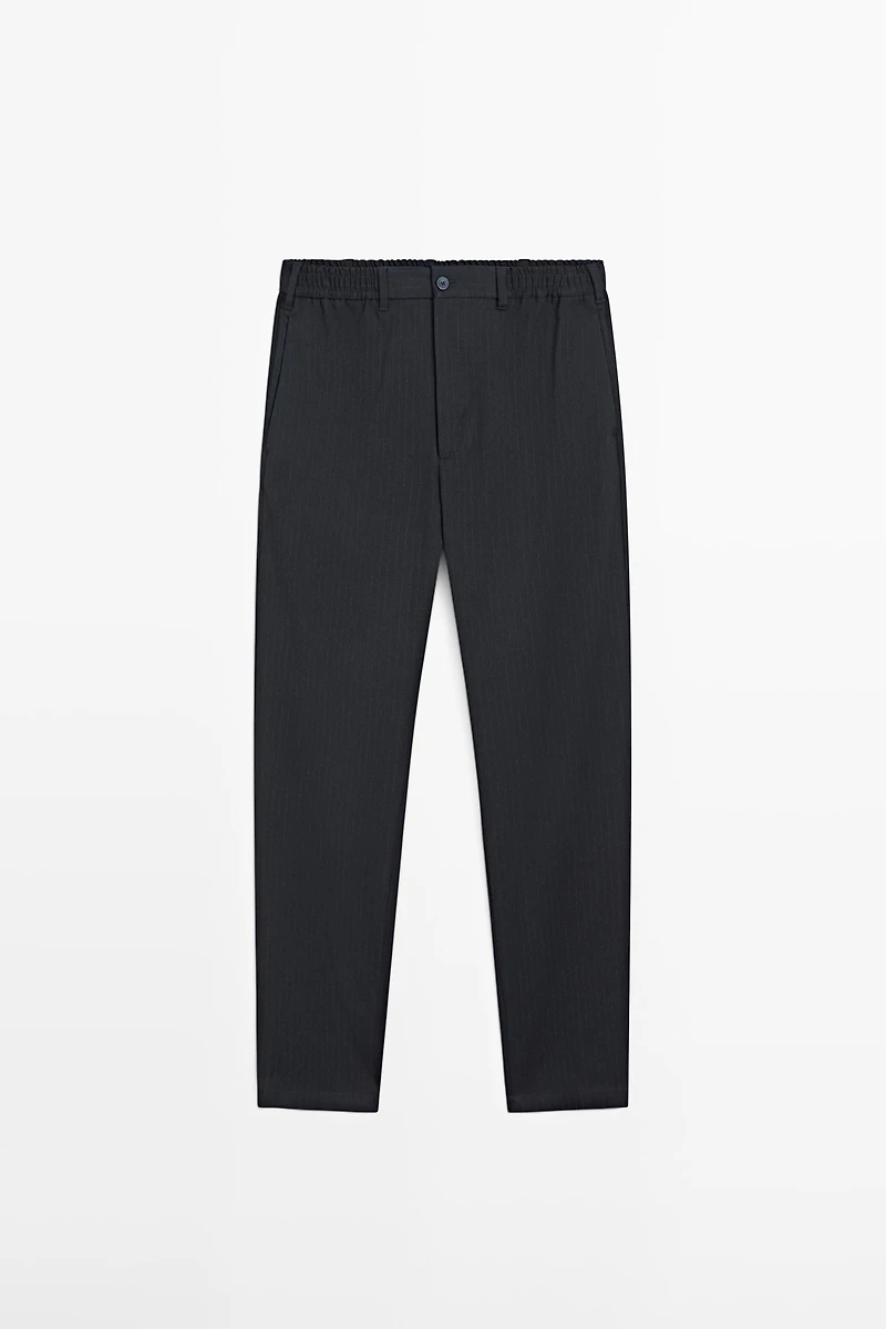 Striped jogger fit trousers
