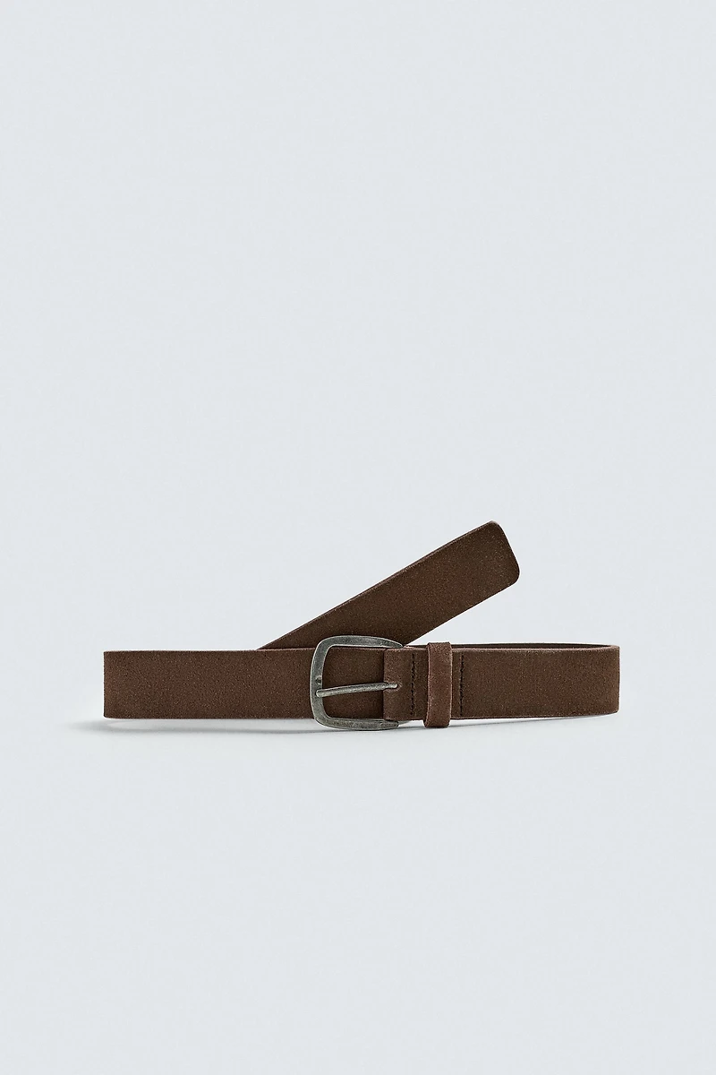 WIDE SPLIT LEATHER BELT