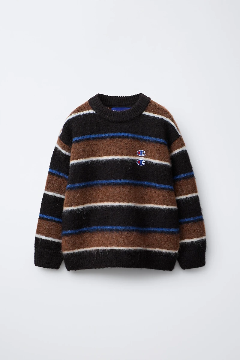 CHAMPION ® X ZARA STRIPED KNIT SWEATER