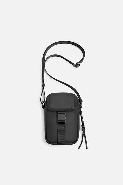RUBBERIZED CROSSBODY BAG