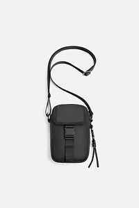 RUBBERIZED CROSSBODY BAG