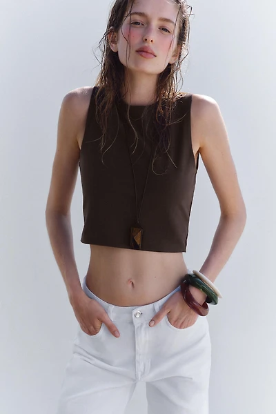 COTTON CROPPED TOP