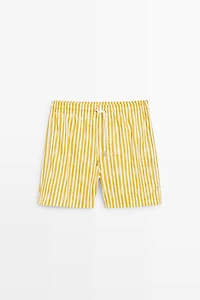 Striped printed swimming trunks
