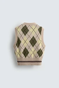 ARGYLE KNIT VEST
