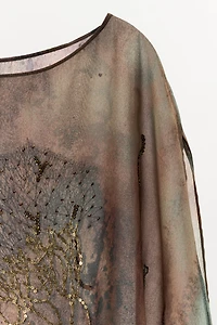 BEADED PRINT TOP
