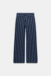 TRF MID-RISE STRIPED JEANS