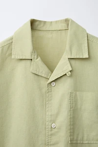COTTON LINEN BLEND SHIRT