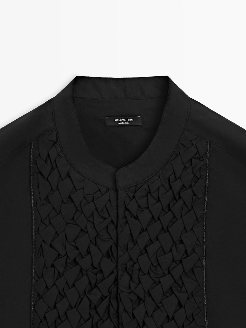 Cotton waistcoat with chest detail