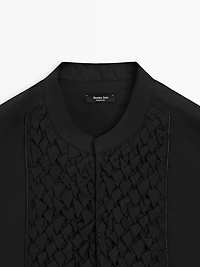 Cotton waistcoat with chest detail