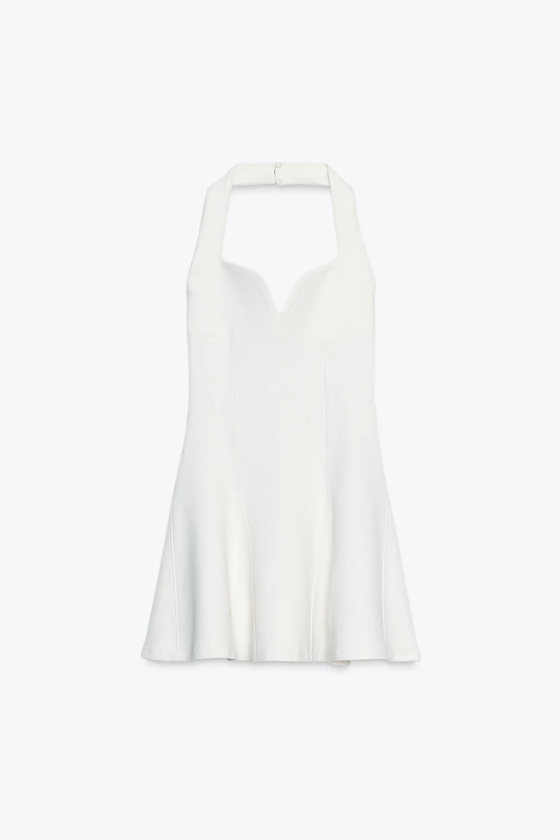 HALTER INTERLOCK SHORT DRESS