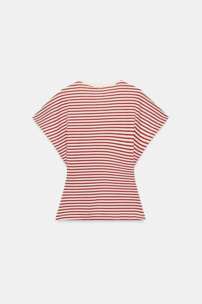 T-SHIRT AJUSTÉ À RAYURES