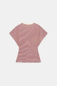 T-SHIRT AJUSTÉ À RAYURES