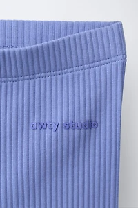 RIBBED TEXTURED CYCLING LEGGINGS