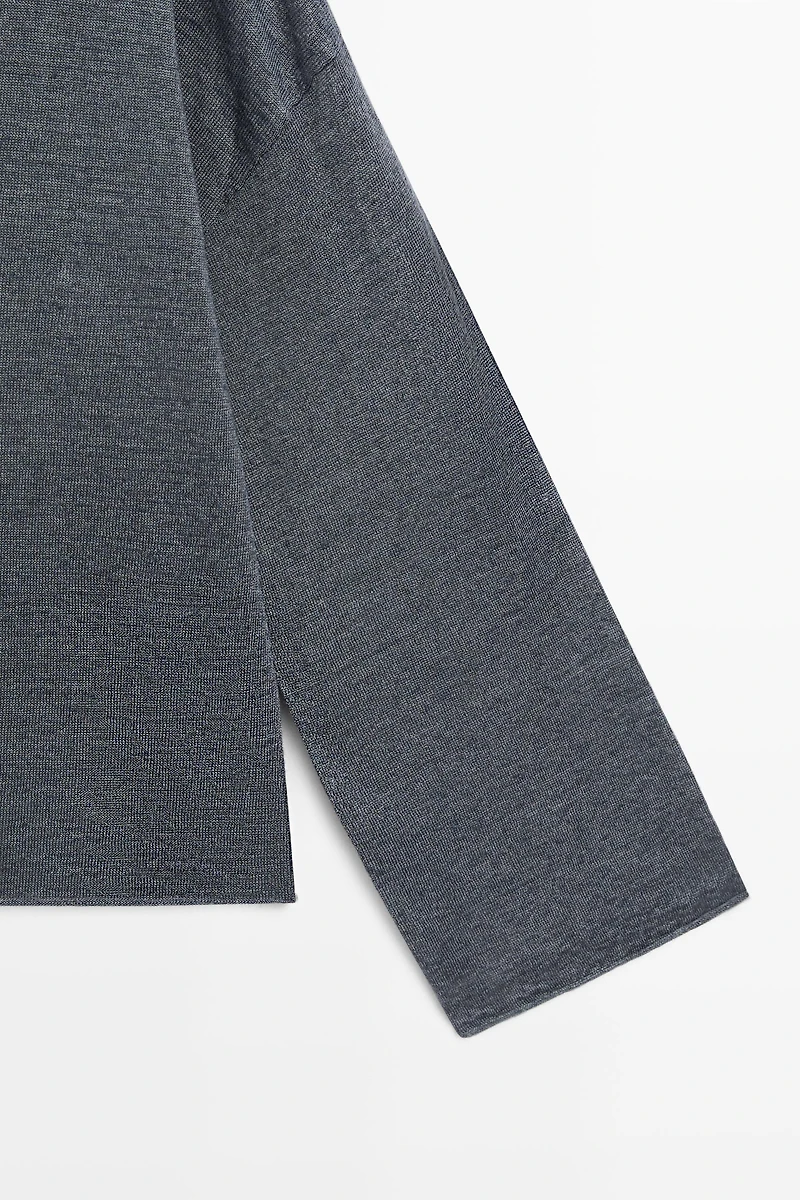 100% linen knit boat neck sweater