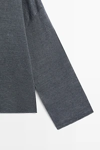 100% linen knit boat neck sweater