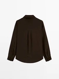 Flowing technical fabric shirt