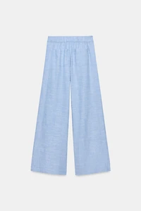 WIDE-LEG LINEN PANTS