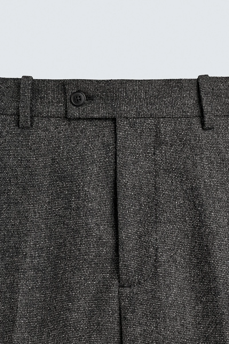 LIMITED EDITION WOOL TEXTURED SUIT PANTS
