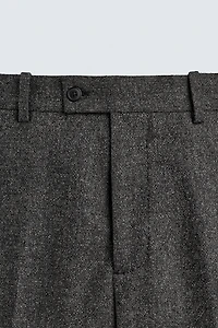 LIMITED EDITION WOOL TEXTURED SUIT PANTS
