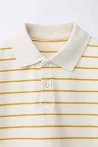 STRIPED PRINT POLO SHIRT