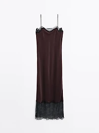 Long satin slip dress - STUDIO
