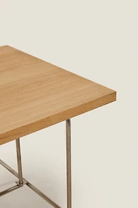 WOOD AND METAL OFFICE DESK