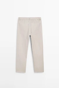 Wide-leg linen trousers