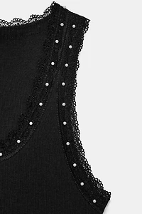 PEARL LACE TOP